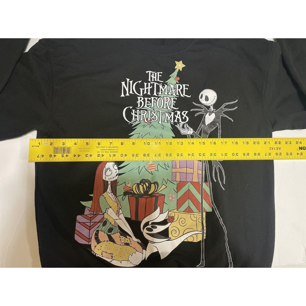 Disney The Nightmare Before Christmas Black Sweatshirt Sweater Pullover Size‎ L - Picture 5 of 6